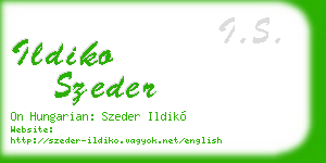 ildiko szeder business card